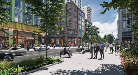 Rendering of vibrant business in Richmond Hill Centre